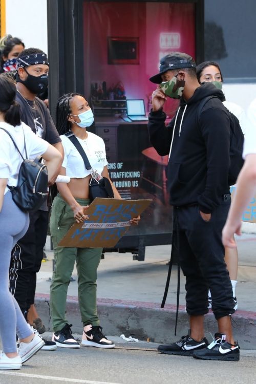 Karrueche Tran at Black Lives Matter Protest in Los Angeles 2020/06/07 7