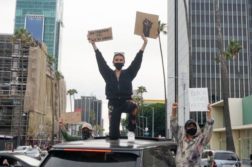 Madison Beer at Black Lives Matter Protest in Los Angeles 2020/06/01 6