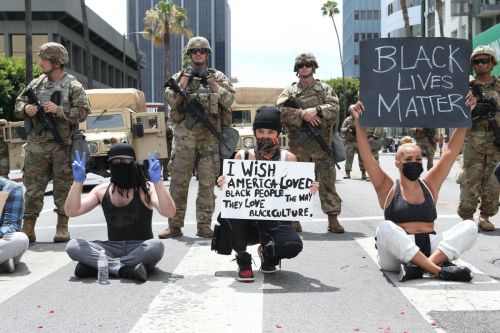 Madison Beer Out Black Lives Matter Protesting on Road in Los Angeles 2020/06/02 1