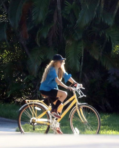 Paulina Rubio Riding a Bike Out in Miami 2020/06/15 1