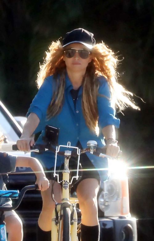 Paulina Rubio Riding a Bike Out in Miami 2020/06/15 3