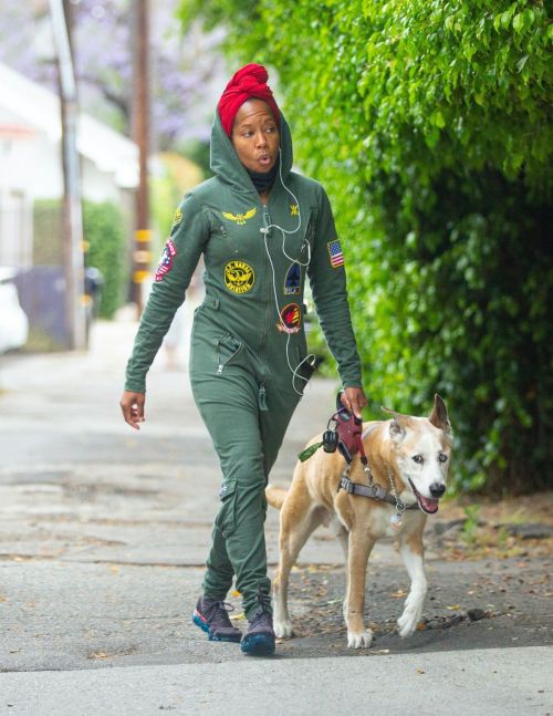 Regina King Out with Her Dog in Los Angeles 2020/06/05 2