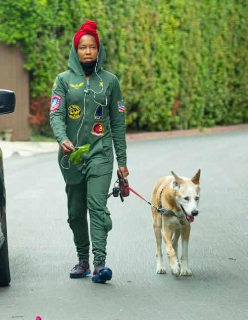 Regina King Out with Her Dog in Los Angeles 2020/06/05 9