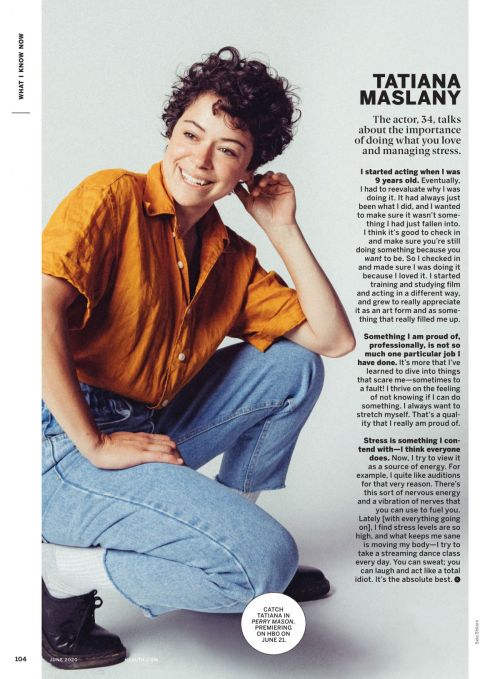 Tatiana Maslany in Health Magazine, June 2020 Issue