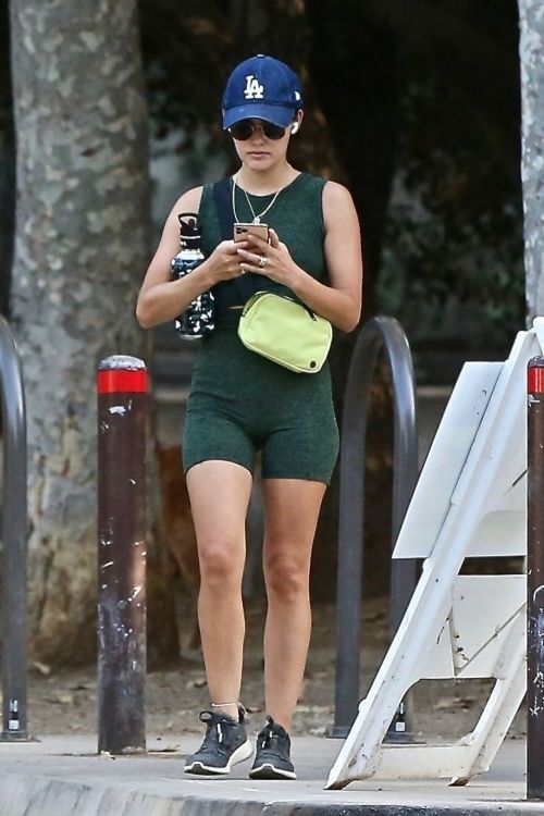 Lucy Hale in Tights Out Hiking in Studio City 2020/09/19 10