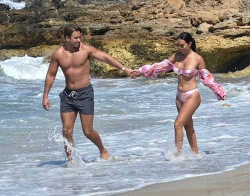 Yazmin Oukhellou in Bikini and James Lock at a Beach in Cyprus 2020/10/24 5