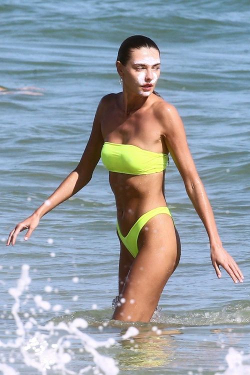 Alina Baikova in Neon Bikini at a Beach 2020/11/26 12