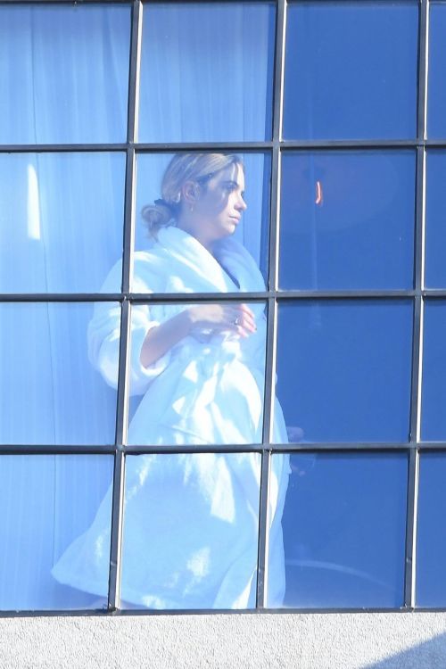 Ashley Benson seen Bathrobe in Her Hotel in New York 11/24/2020 3