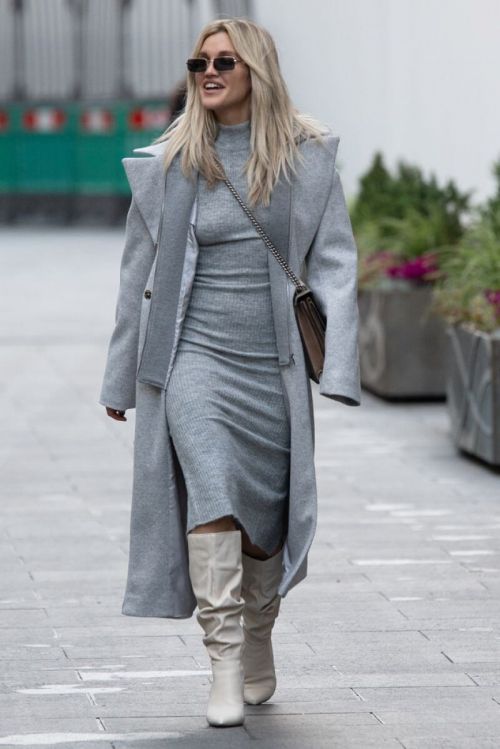 Ashley Roberts seen in Grey Outfit Leaves Heart FM Studios in London 11/26/2020