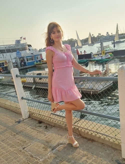 Blanca Blanco in Pink Short Dress Out at a Beach in Malibu 2020/11/22 2