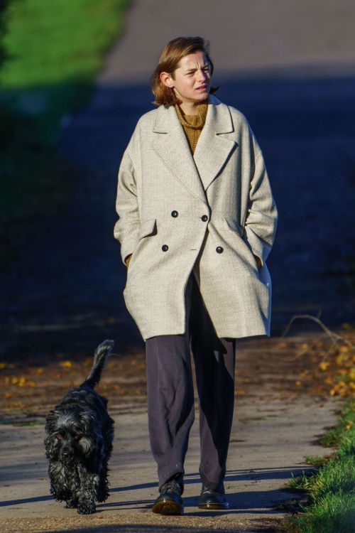 Emma Corrin Out with Her Dog at a Park in London 2020/11/15 6