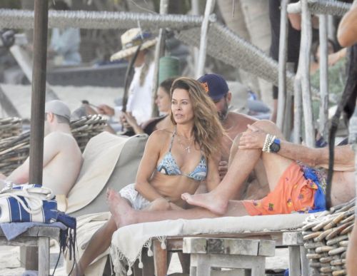 Brooke Burke in Bikini with her Boyfriend at a Beach in Tulum 11/28/2020 4