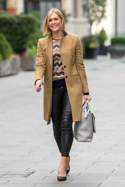 Jenni Falconer in Light Brown Coat Leaves Global Studios in London 11/24/2020 2