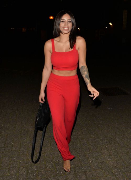 Kayleigh Morris in Red Outfit Leaves a Photoshoot in London 11/24/2020 3