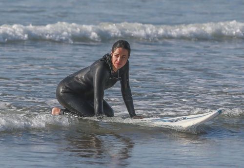 Michelle Rodriguez in Surfing in Malibu Beach 12/03/2020 1