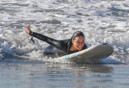 Michelle Rodriguez in Surfing in Malibu Beach 12/03/2020 4