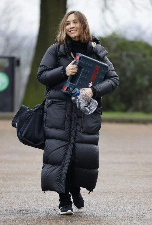 Myleene Klass seen Puffer Jacket in Midi Length Leaves Ice Rink in London 11/25/2020 8