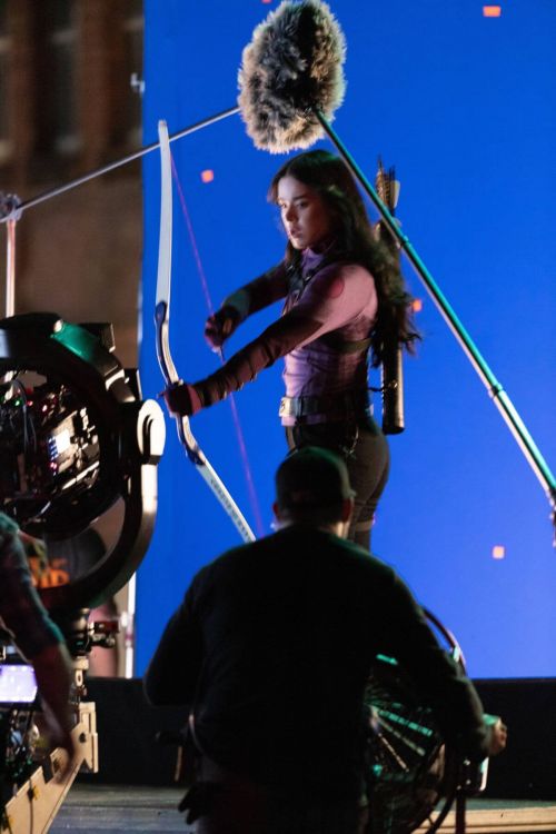 Hailee Steinfeld on the Set of Hawkeye in Atlanta 02/10/2021 2