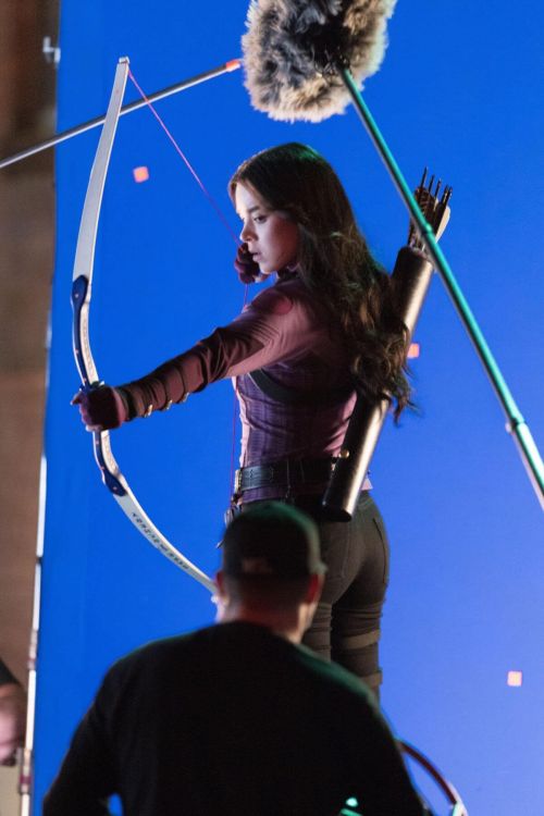 Hailee Steinfeld on the Set of Hawkeye in Atlanta 02/10/2021 4