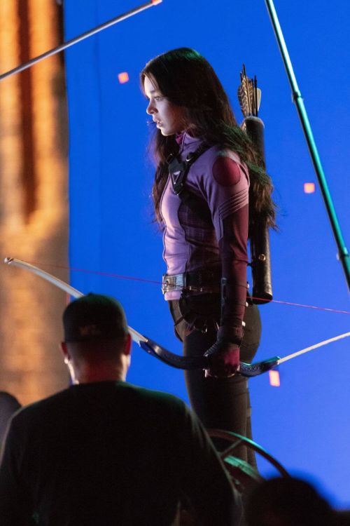 Hailee Steinfeld on the Set of Hawkeye in Atlanta 02/10/2021 5