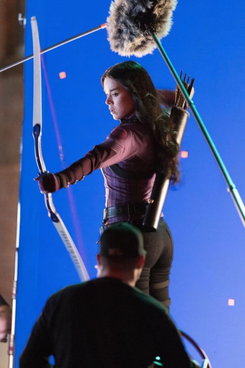 Hailee Steinfeld on the Set of Hawkeye in Atlanta 02/10/2021 6