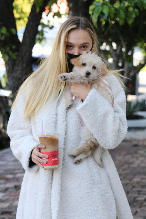 Alexis Ren Showcased Her Flat Tummy During Coffee Run with Her Dog in West Hollywood 03/11/2021 4