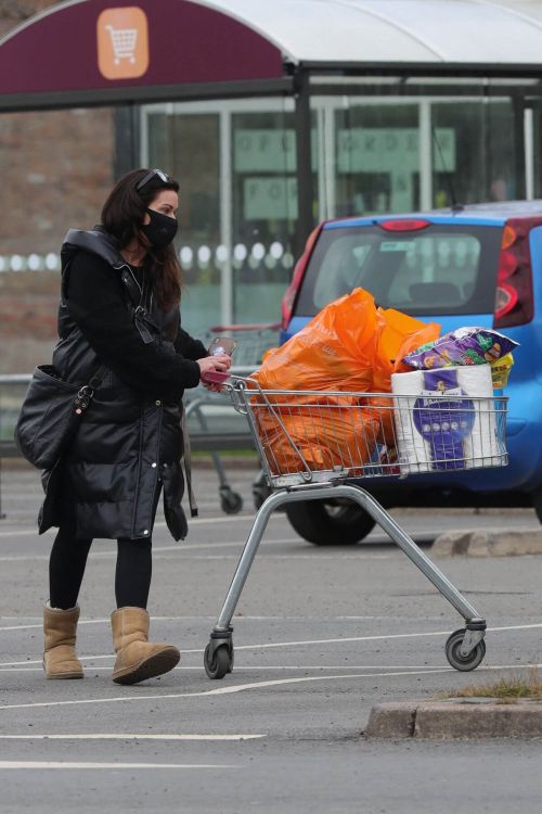 Alison King Day Out for Shopping for Groceries in Wilmslow 03/22/2021 6