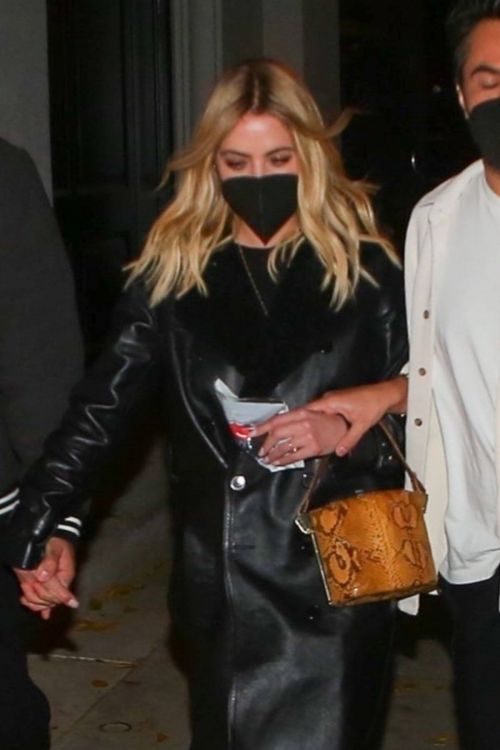 Ashley Benson Spotted with Friends for Dinner at Craig