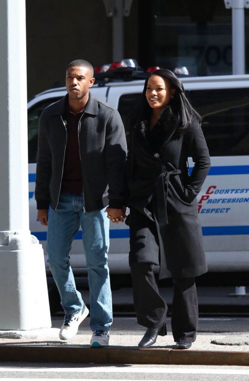 Chante Adams and Michael B. Jordan Hold Hands as They are Filming for A Journal for Jordan 03/12/2021 3