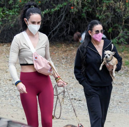 Demi Moore and Rumer Willis Out with their Dog for Hiking in Los Angeles 03/09/2021 2