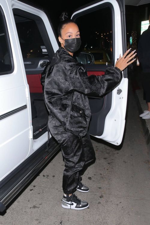 Draya Michele in Sweatsuit Enjoys at Mr. Chow in Beverly Hills 02/24/2021 5