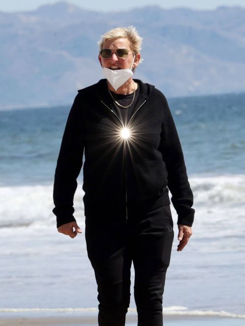 Ellen DeGeneres Enjoys at a Beach in Santa Barbara 03/21/2021 1