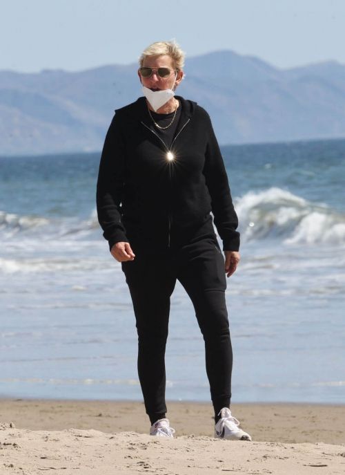 Ellen DeGeneres Enjoys at a Beach in Santa Barbara 03/21/2021 2