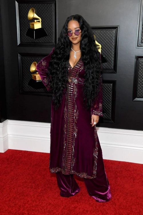 H.E.R atttends 2021 Grammy Awards in Los Angeles 03/14/2021 2