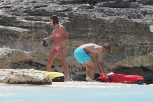 Hailey and Justin Bieber Day Out at a Beach in Turks and Caicos 03/21/2021 2