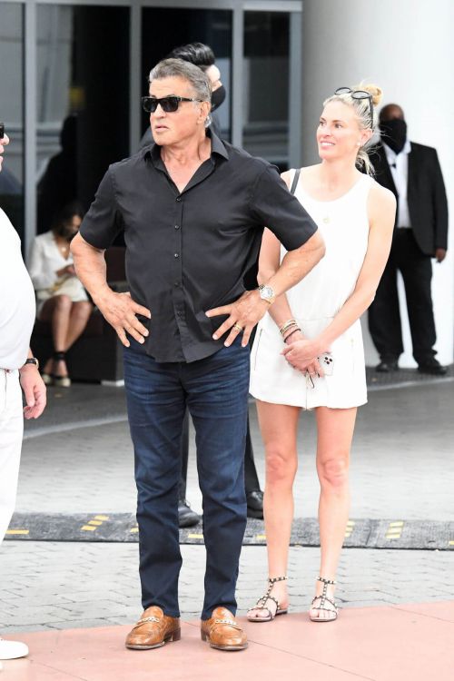 Jennifer Flavin and Sylvester Stallone is Leaving Setai Hotel in Miami 03/19/2021 5