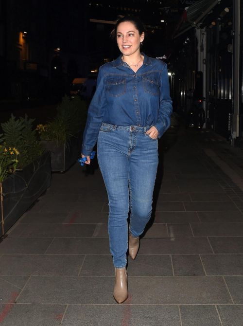 Kelly Brook Spotted in Double Denim as She Leaves Global Radio in London 03/12/2021 5