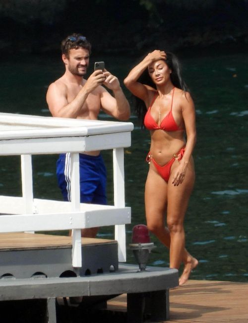 Nicole Scherzinger in a Red Bikini Celebrates Her 43rd Birthday in Lake Como 06/28/2021 3