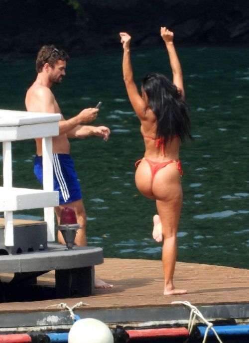 Nicole Scherzinger in a Red Bikini Celebrates Her 43rd Birthday in Lake Como 06/28/2021 4