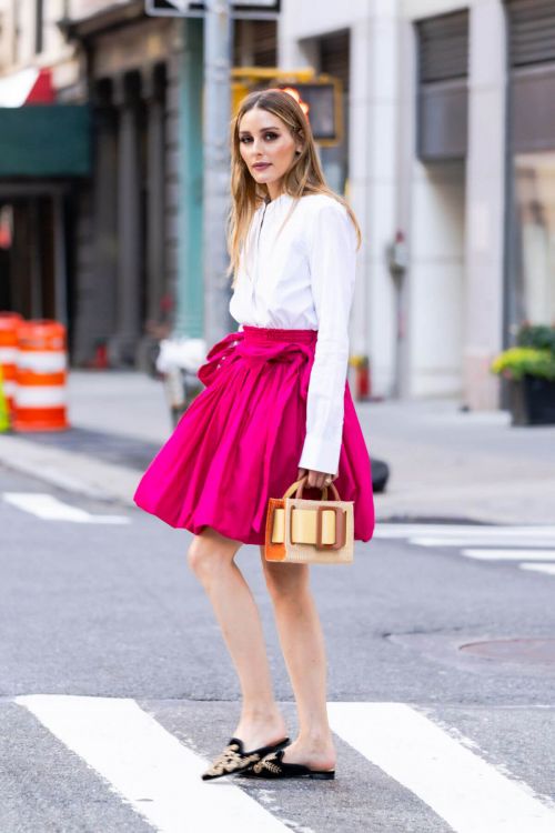 Olivia Palermo seen in White and Pink Outfit Out in New York 06/29/2021 8