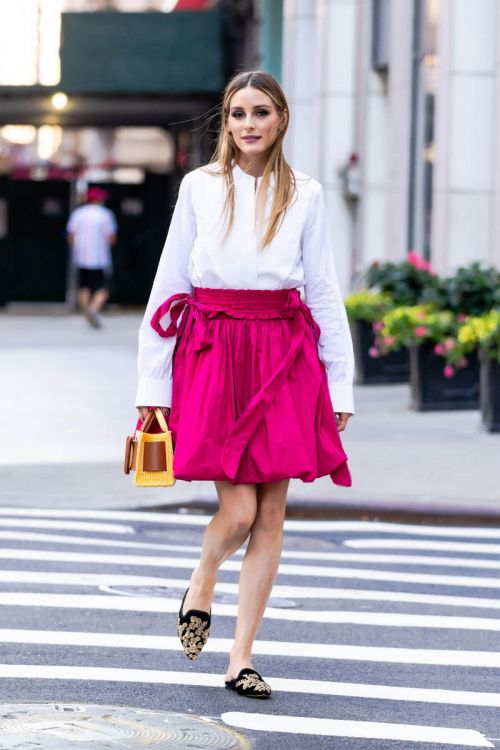 Olivia Palermo seen in White and Pink Outfit Out in New York 06/29/2021 9
