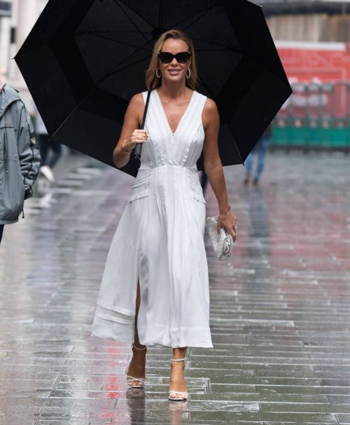 Amanda Holden in White Dress at Global Radio in London 09/14/2021 3