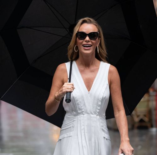 Amanda Holden in White Dress at Global Radio in London 09/14/2021 5