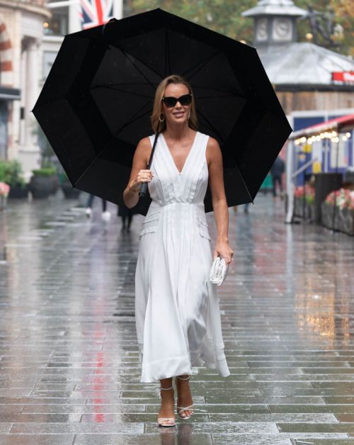 Amanda Holden in White Dress at Global Radio in London 09/14/2021 6