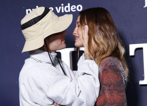 Hailey and Justin Bieber at Premiere of Justin