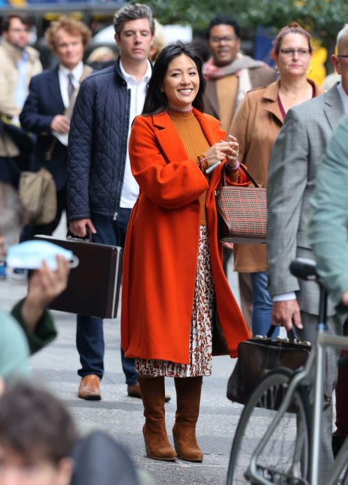 Constance Wu on the Set of Lyle Lyle Crocodile in New York 09/27/2021 4