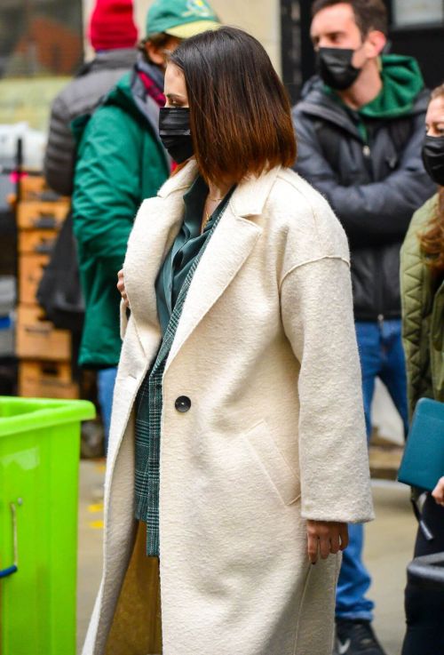 Selena Gomez in Long Coat on the Set of Only Murders in the Building in New York 4