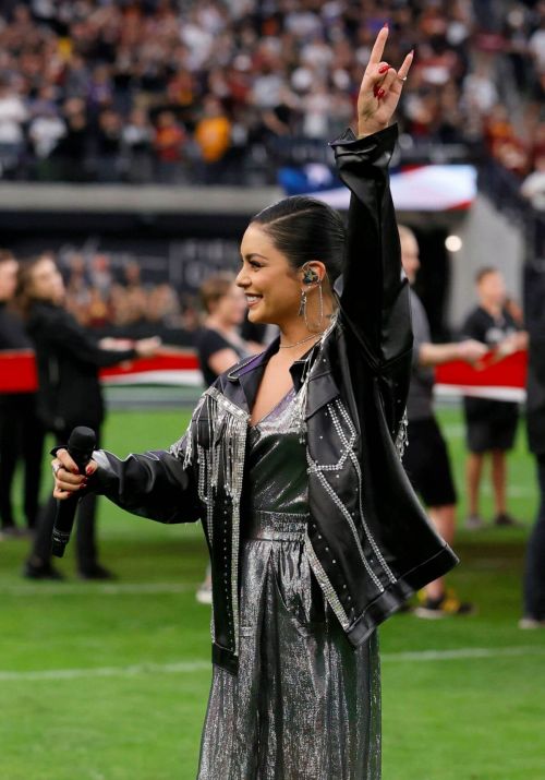 Vanessa Hudgens Sings Anthem at Allegiant Stadium in Nevada 5