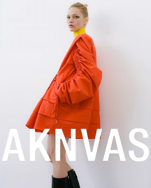 Sasha Pivovarova seen in New Collection of AKNVAS in Photoshoot, Feb 2022