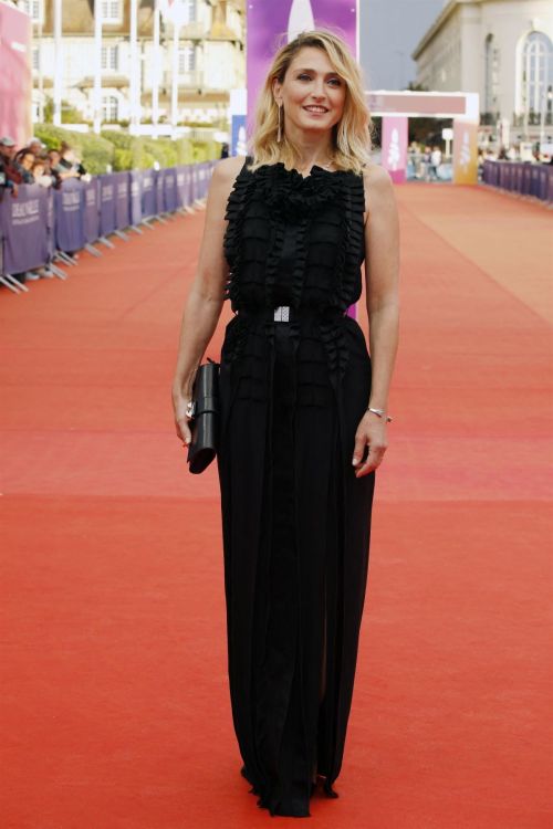 Julie Gayet seen in Black Dress at 47th Deauville American Film Festival